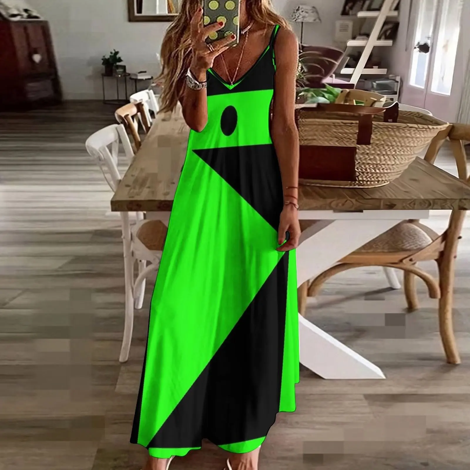 Шиго Хэллоуин костюм длинное платье без рукавов роскошное женское вечернее