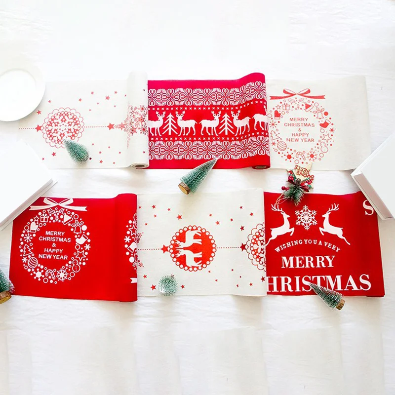 

28x270cm Creative Christmas Table Runner Xmas Party Decor Table Runners Living Room Dining Table Dress Up Home Decorationon
