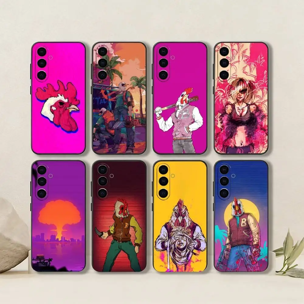 Фото Чехол для телефона Game-H-hotline m-Miami-Richter-jacket для Samsung Galaxy A73, A72, A71, A70, A53, A52, A51, мягкий силиконовый черный чехол №1