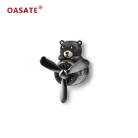 car air freshener bear pilot rotating propeller outlet fragrance magnetic design auto accessories interior perfume diffuse