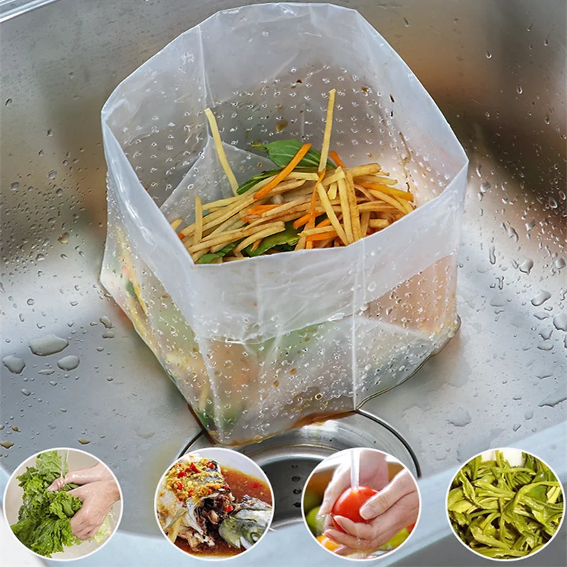 

20 шт. одноразовые мешки для мусора, мешки для воды с защитой от засорения, кухонный слив, разноцветный мешок для мусора, мешок для мусора в ва...