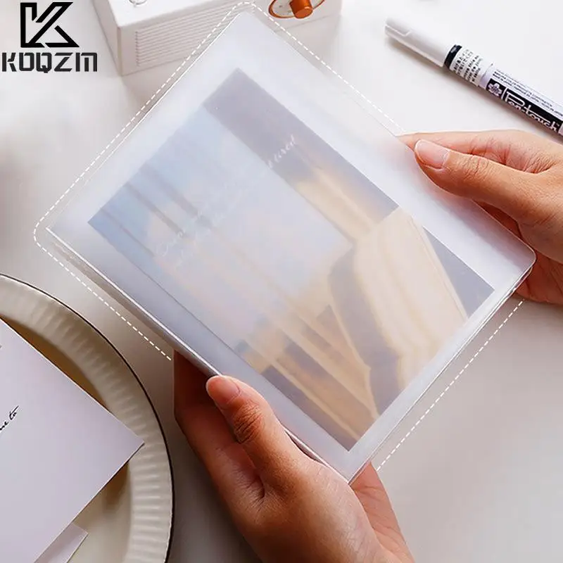 

Карманная книга для почтовых открыток A6, прозрачный Домашний альбом для фотографий, фактура, фотоальбом, коллекция бумажных карт, чехол для ...