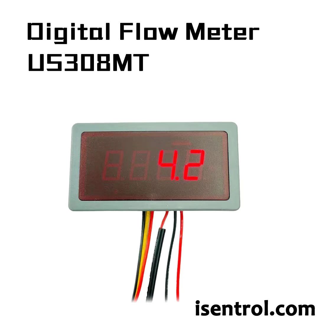 

Digital Instant Flow Rate Display US308MT Flow Monitor with Relay Output iSentrol Saier Sensor