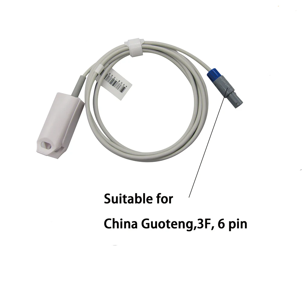 Совместим с китайским Guoteng 3F 6-контактный тип монитора Spo2 датчик зонда.