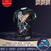 keyiyuan 2022 men short sleeve mtb jersey downhill wear motocross bicycle t shirt mountain bike cycling shirt maillot vtt homme
