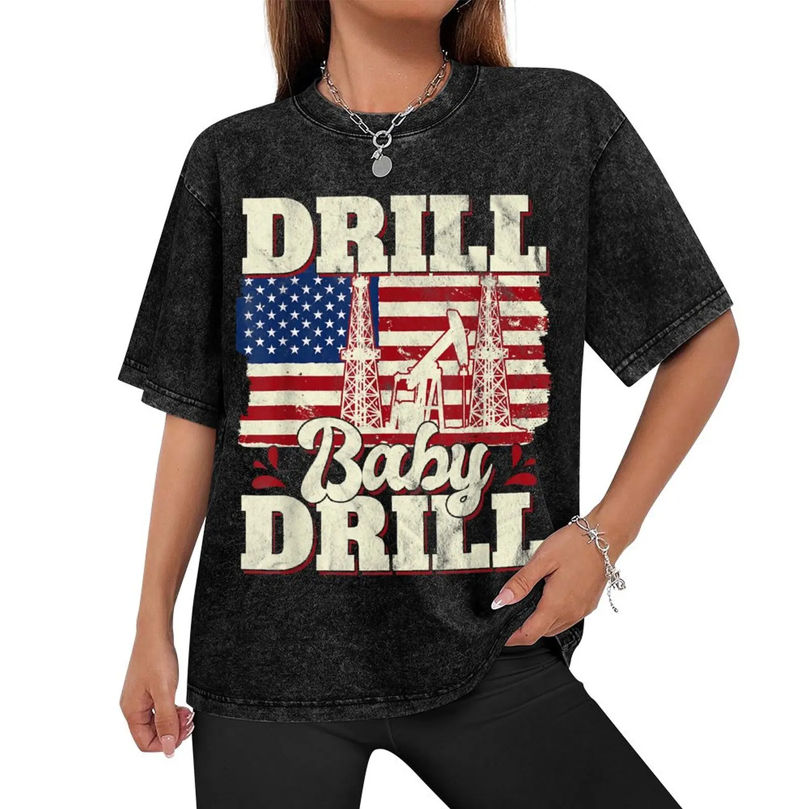 Футболка Drill Baby Fruit of the Loom черная мужская