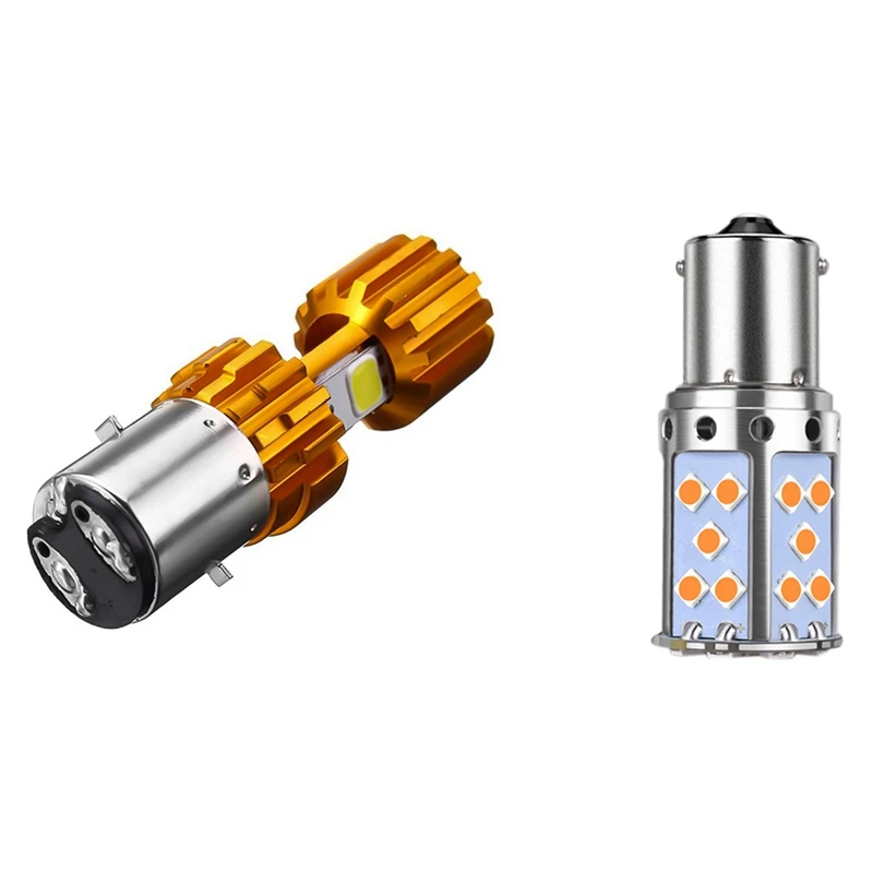 

H4 18W Led 3 Cob Dc 12V белая мотоциклетная лампа для фар с 1156 Bau15s Py21w Ba15s Светодиодная лампа 12V 24V