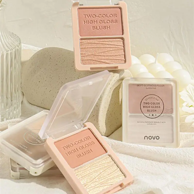 

1pcs 2color Makeup Palette Blush Highlighter Face Contour Blush Highlighter Bronzers Face Body Highlight Face Makeup Cosmetics