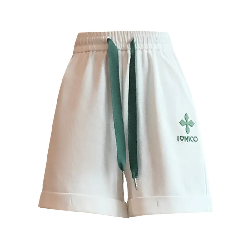 Korean Women Fashion Shorts 2023 Summer Breathable Cotton Casual Sweatshorts Elastic High Waist Ladies Sweat Shorts Multicolor