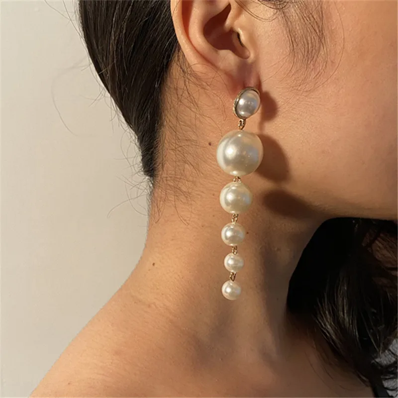 

Необычные Ювелирные изделия, контрастные Модные женские серьги с искусственным жемчугом размера