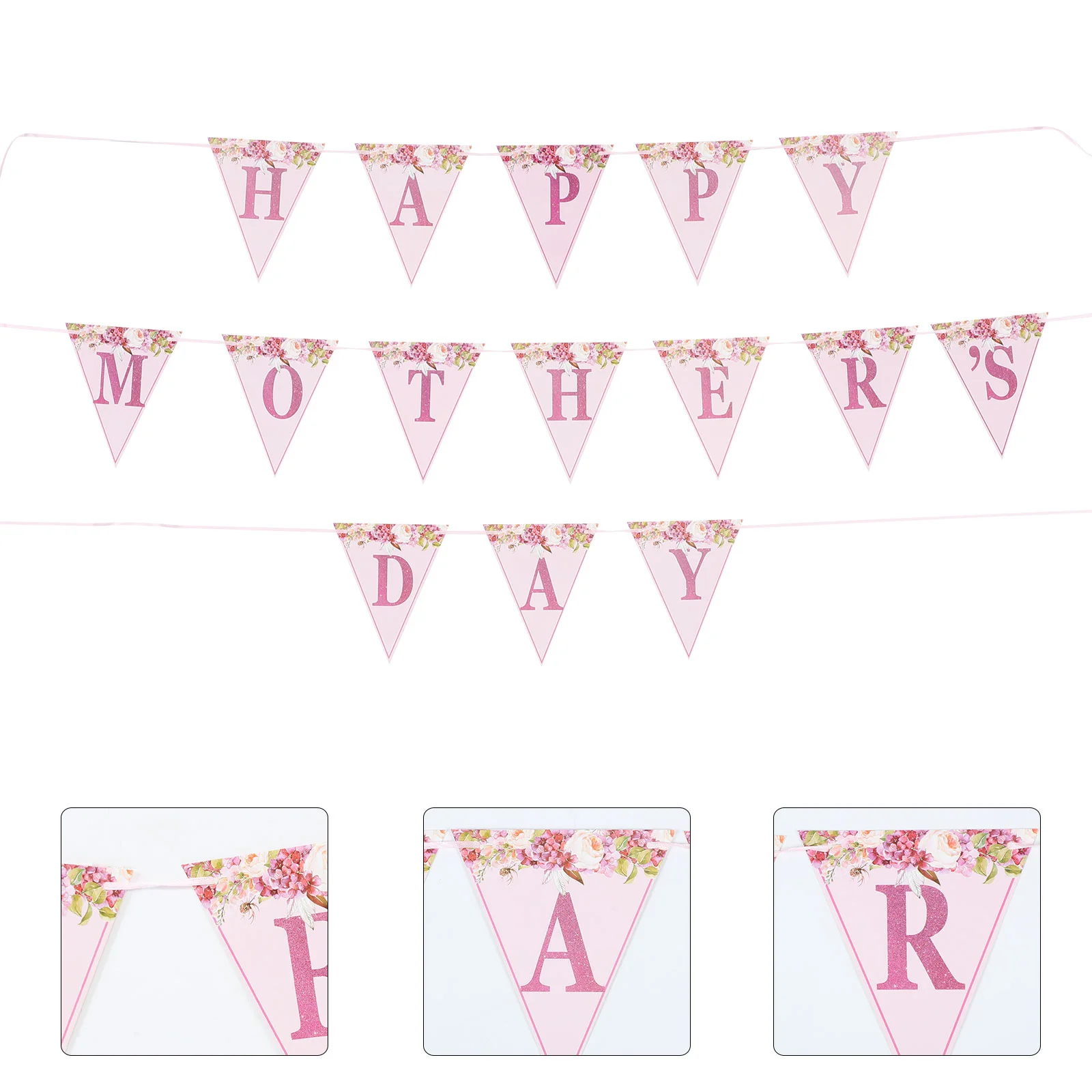 

1Set Mother's Day Themed Hanging Bunting Scene Banner Pendant Party Bunting