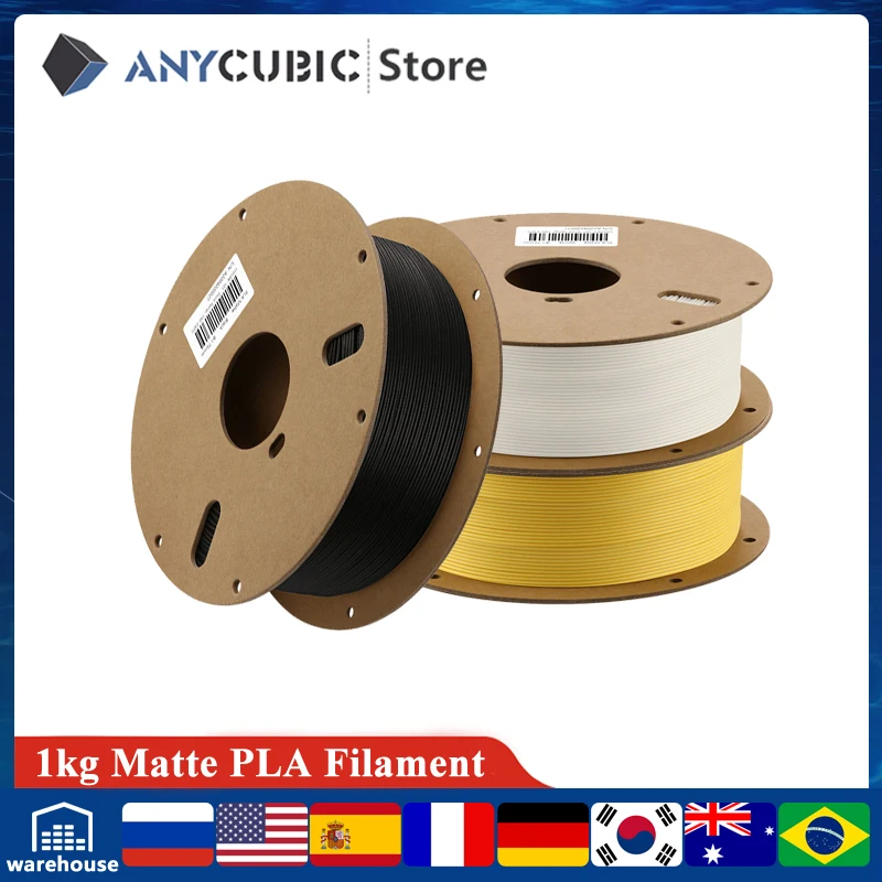 

New ANYCUBIC Matte PLA Filament 3D Printing Materials Matte Surface Easy Support Removal Biodegradable For FDM 3D Printer