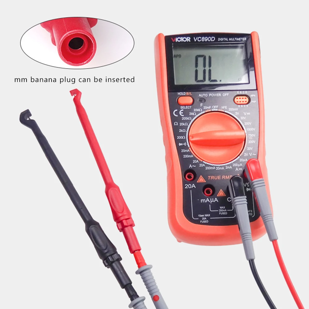 

Multimeter Test Line Probe Extension Back Piercing Needle Tip for Socket Plug Probes Pins Auto Diagnostic Tester Tools