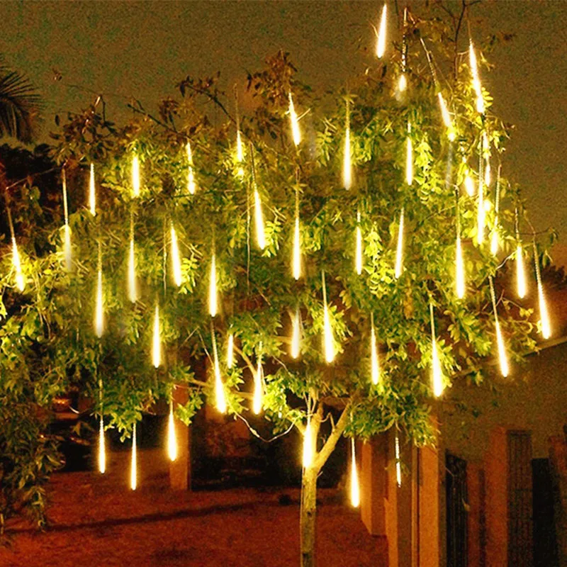 

30/50cm 8 Tubes Meteor Shower Rain LED String Lights For Christmas Tree Decorations Street Garland Decor Noel New Year Navidad