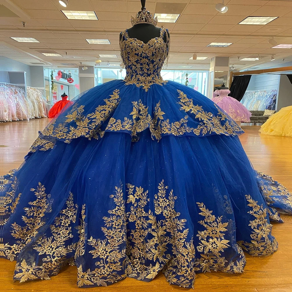 

Изысканные платья принцессы для девушек, милое женское платье на тонких бретельках с золотой аппликацией и бусинами, 15 лет