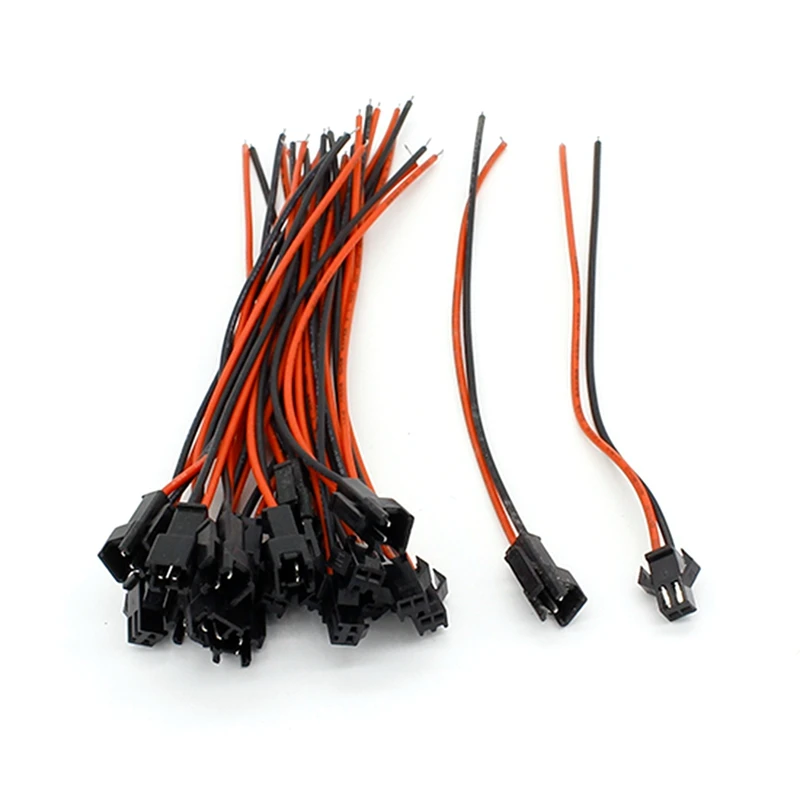 

50Pairs 15Cm Long JST SM 2Pins Plug Male To Female Wire Connector For LED Strips