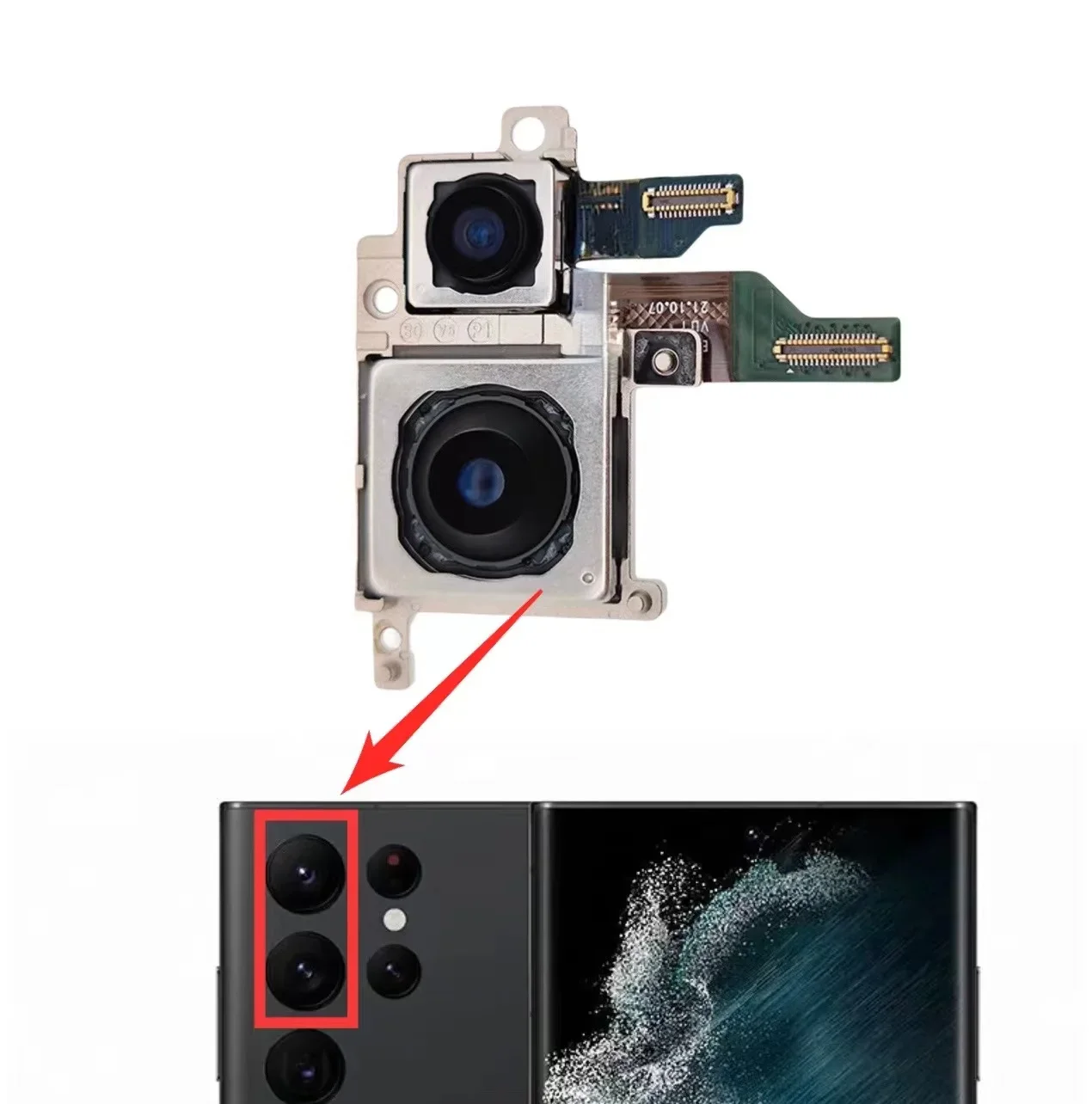 Для Samsung Galaxy S22 ультра фронтальная основная 108мп + 12МП широкая камера S22U 10мп 3x 10x