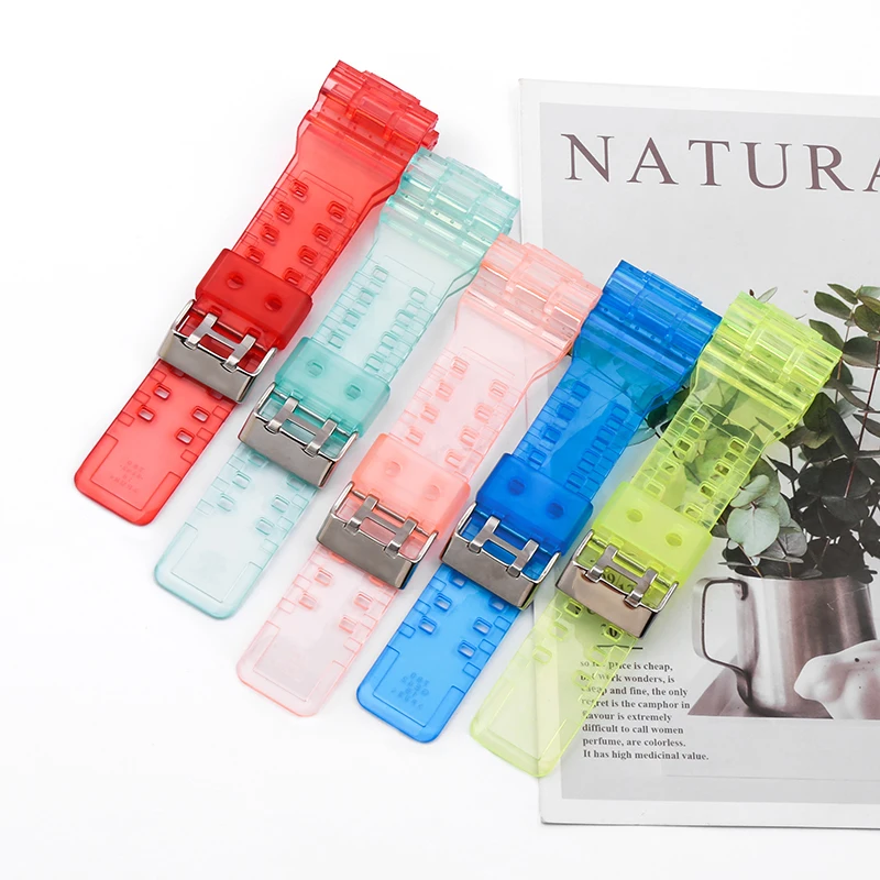 Transparent strap case Suitable for Casio watch with Ice Tough GA-700 710 735/5413 Men's and women's strap watch accessories