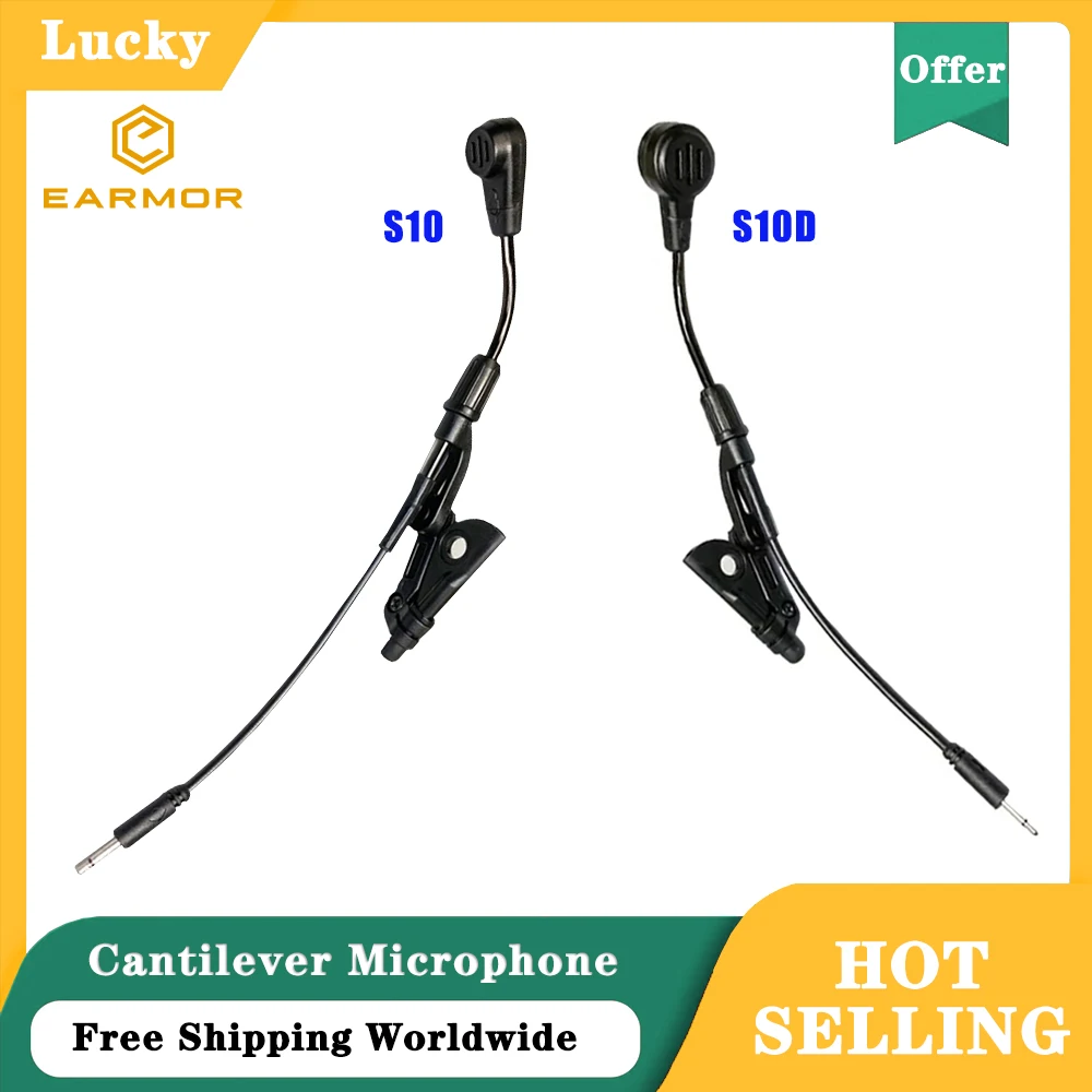 EARMOR Консольная гарнитура со съемной стрелой микрофон для охоты страйкбола