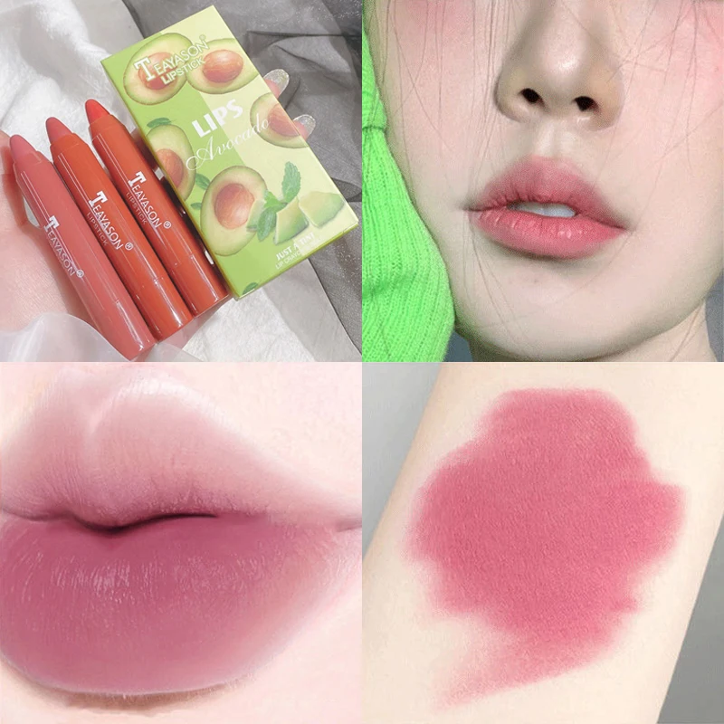 

3pcs Velvet Matte Lipsticks Set Waterproof Long Lasting Sexy Red Lip Stick Tint Pen Nonstick Cup Makeup Cosmetic Pigment Batom