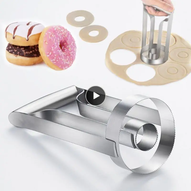 

Stainless Steel Easy Fast Desserts Bread Cutter Manual Donut Mould Portable Pineapple Corer Kitchen Accessories Cake Donut Maker
