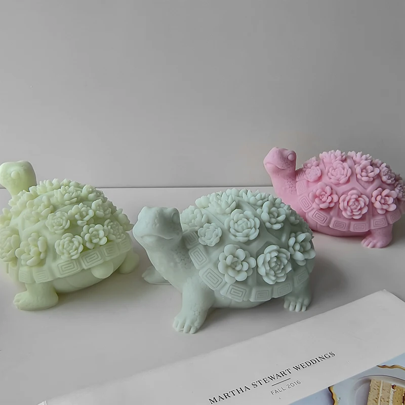 3D силиконовая форма в виде черепахи сделай сам Ароматизированная свеча