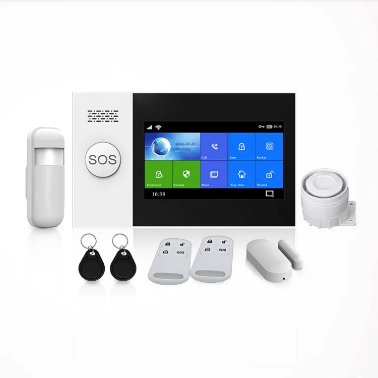 Tuya Smart Life APP Remote Control Home A-l-a-r-m Host Smart Burglar A-l-a-r-m With Door Sensor Motion Detector Siren