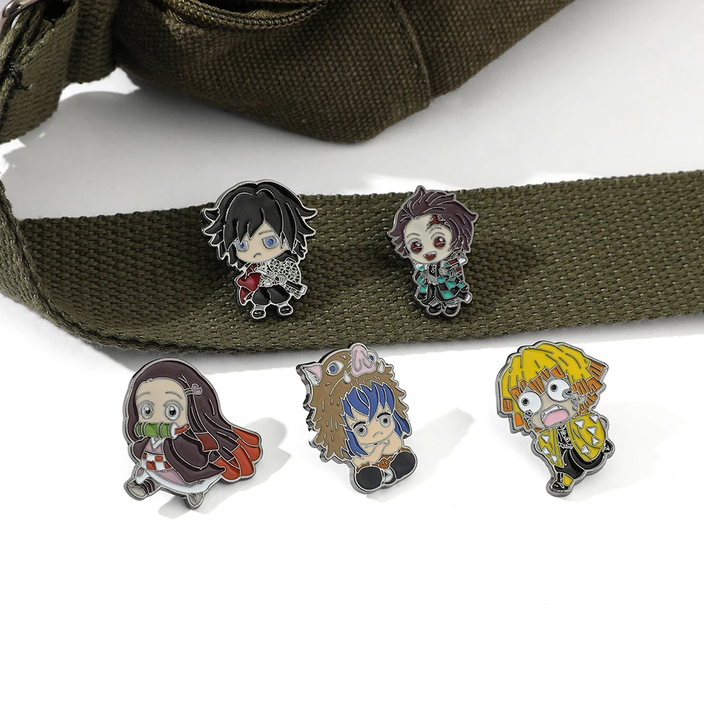 Женская Брошь с рисунком из мультфильма рассекающий демонов