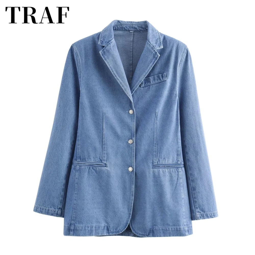 Женская модная повседневная простая и Универсальная джинсовая куртка в