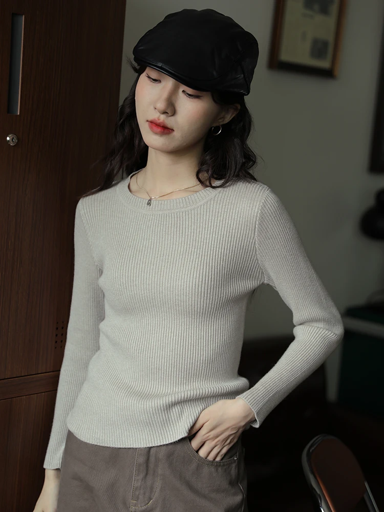 Коричневый облегающий свитер для похудения трикотажная нижняя рубашка