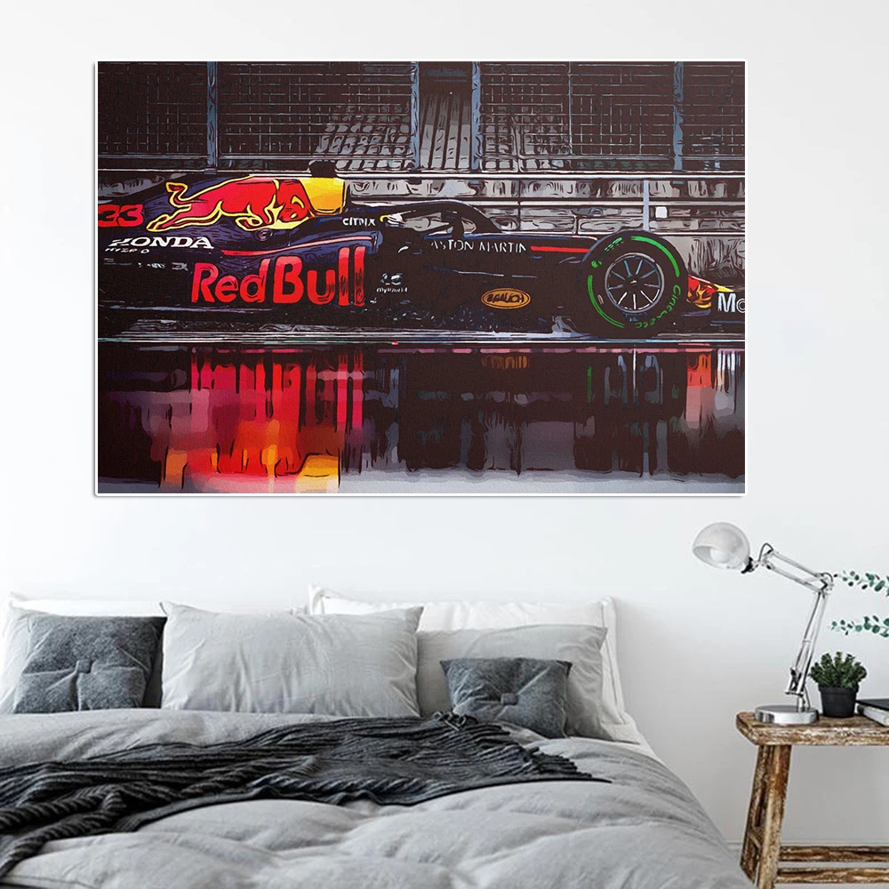 Формула гонщика верстаппен спортивный автомобиль граффити Художественная