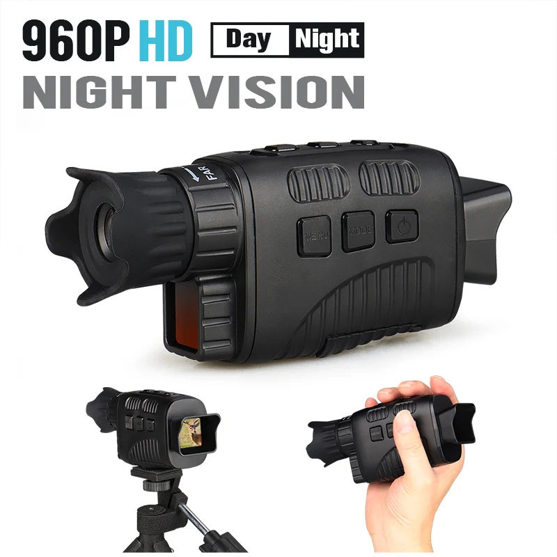 

960P Wildlife Observation Telescope 4X Zoom Monocular HD Night Vision Digital Camcorder Security Scouting Game Scope gs27-0029