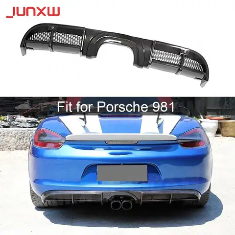 Выпуск средней выхлопной трубы из углеродного волокна для Porsche Cayman 981 2013-2015 FRP, комплект кузова автомобиля