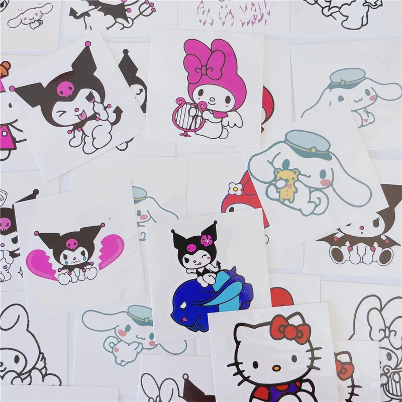 25 шт. Sanrio Kuromi Hello Kitty Мультяшные аниме Переводные татуировки водостойкие