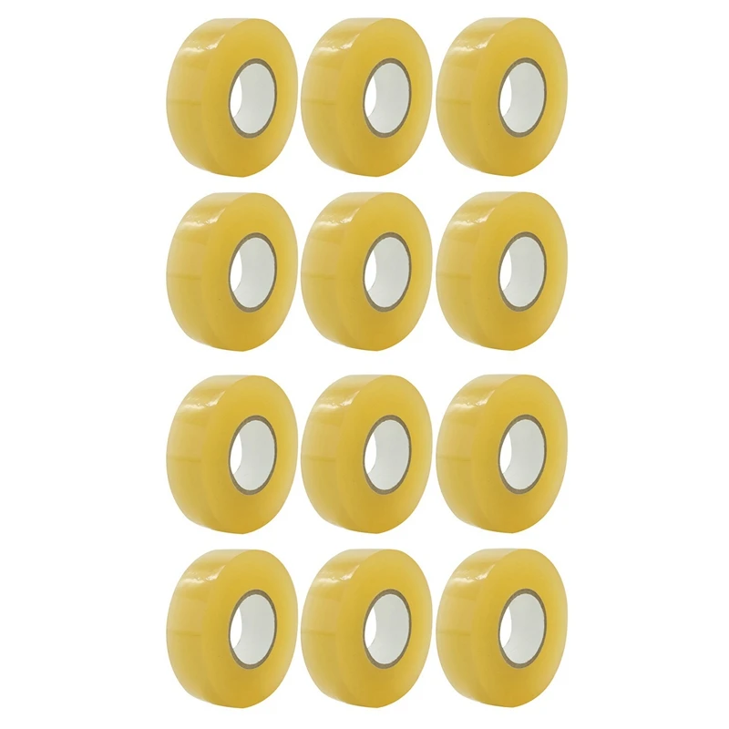 

12 Pack Clear Hockey Tape Multipurpose Tape Roll Shin Pad Sock Tape Roll Sports Gear 2.4Cmx28m Hockey Sports Gifts