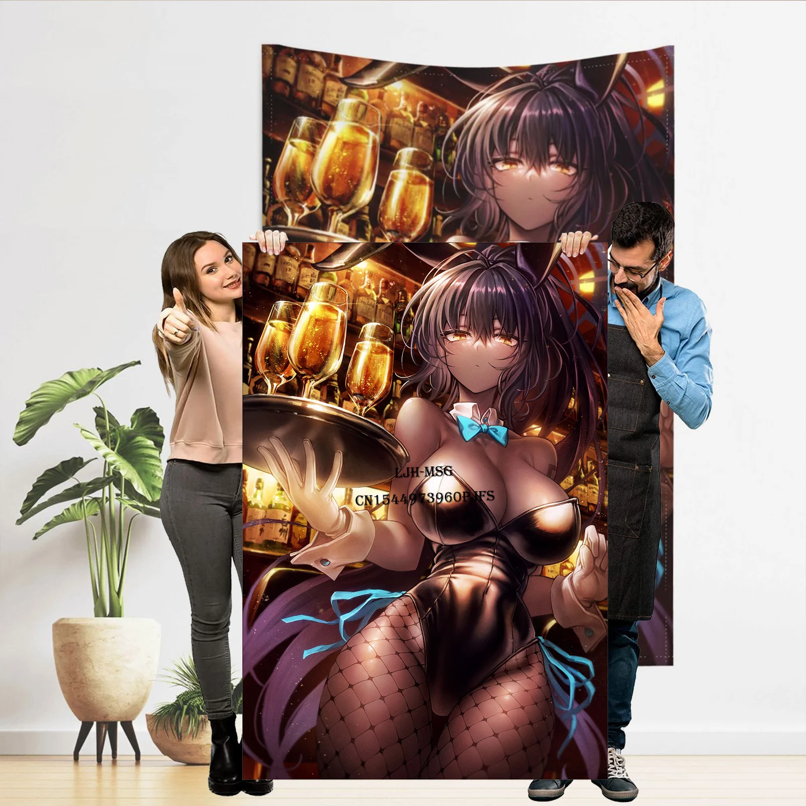 

Anime Tapestry Bunny Chaser on Board Poster Tapestries Hentai Lingerie Milf Wall Hanging Sexy Adult Bunnysuit Tapestries H Merch