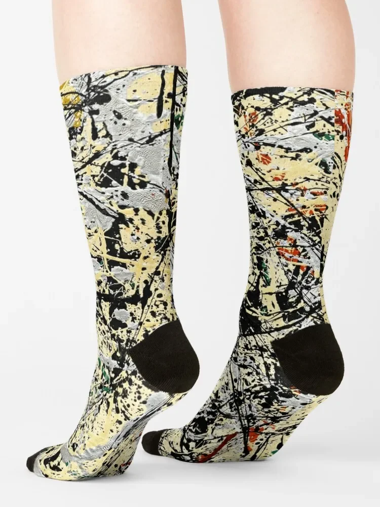 Носки Number 32-Jackson Pollock забавные подарки новогодние и рождественские чулки женские