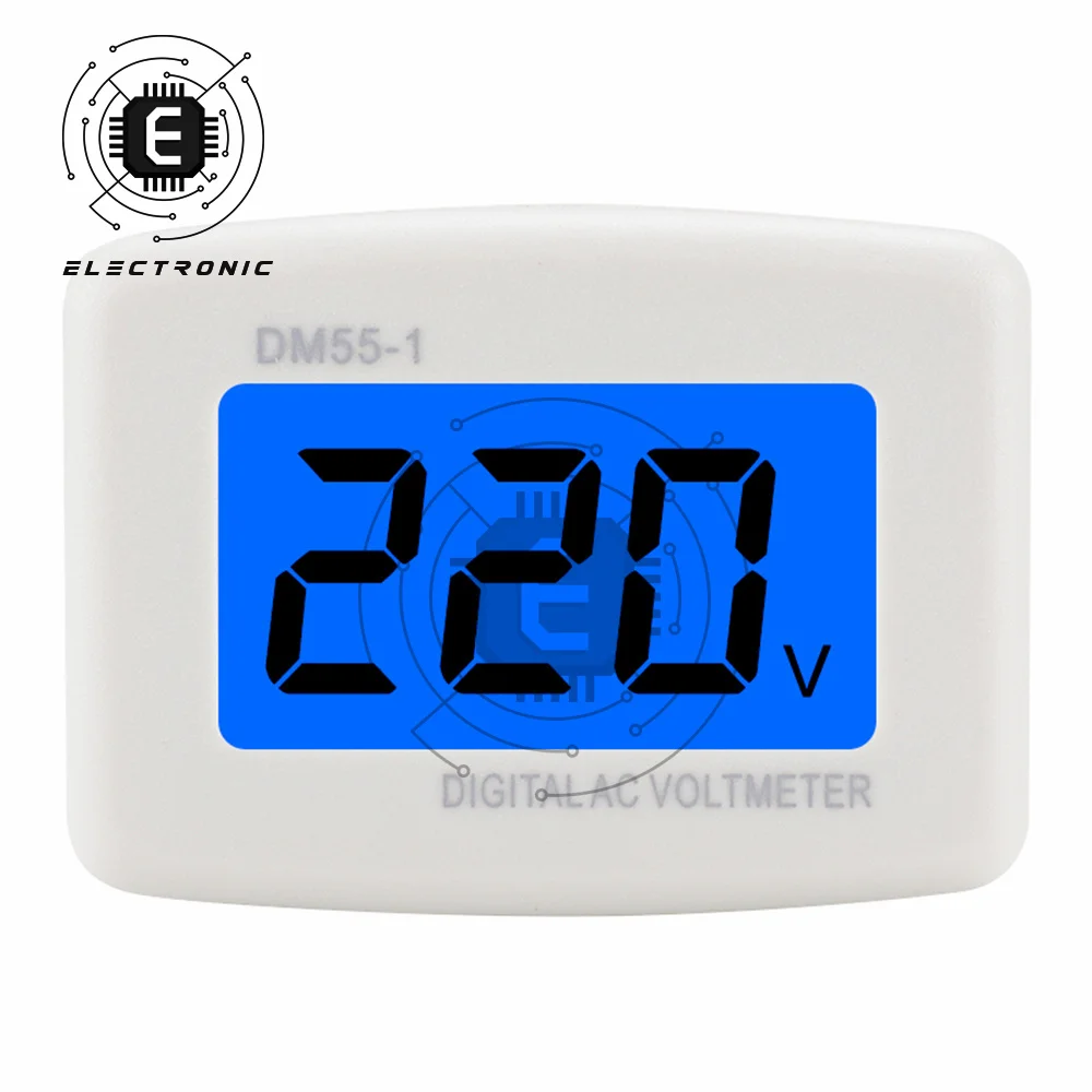 

DM55-1 Digital Voltmeter Volt Meter Socket Voltage Tester LCD Display Voltage Meter 110V 220V Wall Flat Voltage Meter EU US Plug