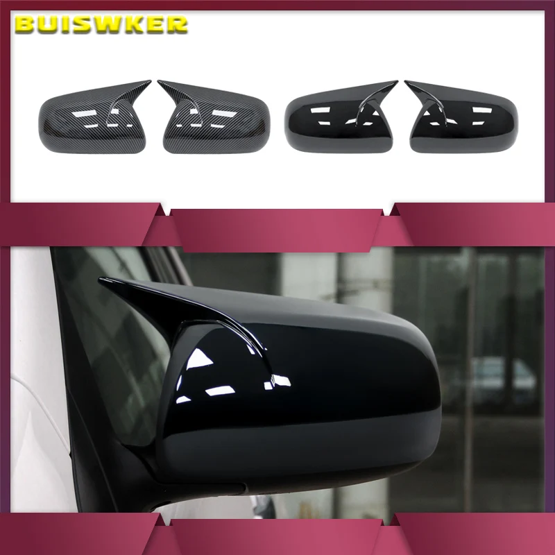 

Replacement Rearview Side Mirror Covers Caps Toyota Corolla 2007-2013 Vios Yaris Sedan P90 2008-2013 Carbon Fiber Gloss Black