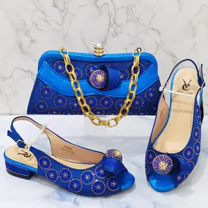 Source Sinya Multicolor Italian Shoes Matching Bag Set High