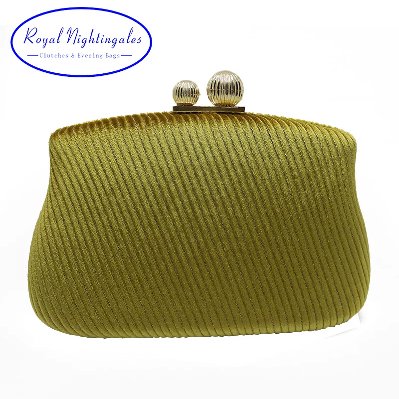 

Royal Nightingales Velvet Suede Hard Box Clutch Bags Evening Bags and Clutches for Womens Yellow