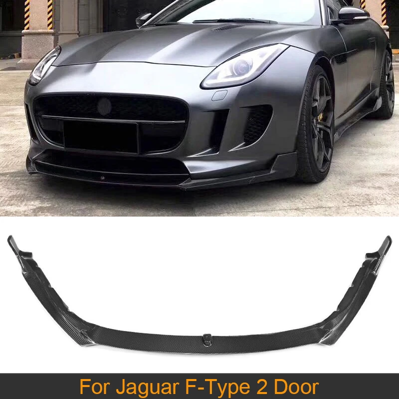

Carbon Fiber Front Bumper Lip Chin Spoiler For Jaguar F-Type Coupe Convertible 2 Door 2014 - 2017 Front Bumper Lip Spoiler Chin