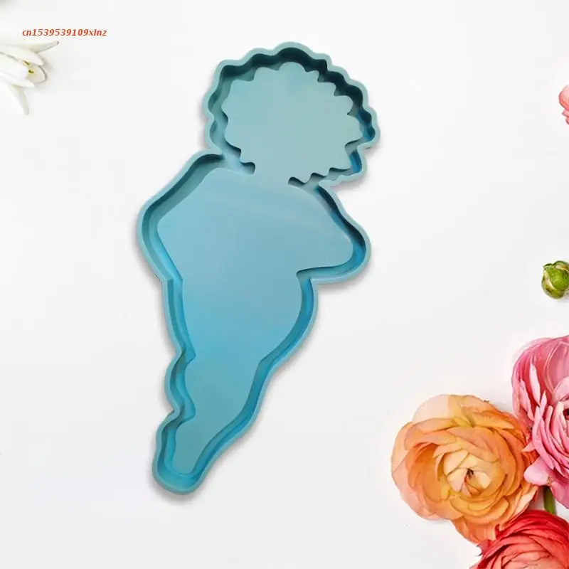 

Beauty Shape Tray Epoxy Resin Mold Fruit Plate Silicone Mould DIY Crafts Tool