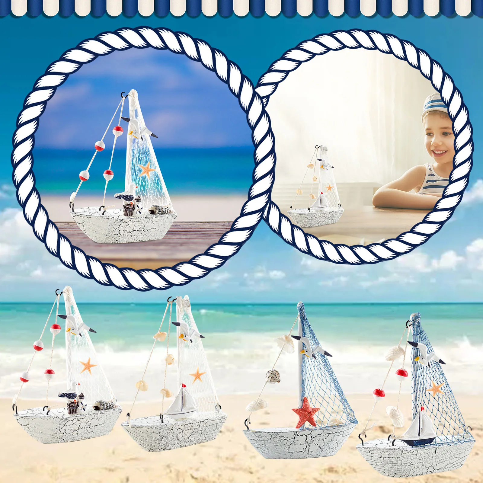 

Модель корабля, украшение-деревянная парусная лодка, набор для домашнего декора, пляж, морской дизайн, домашний деревянный парусник, Декор