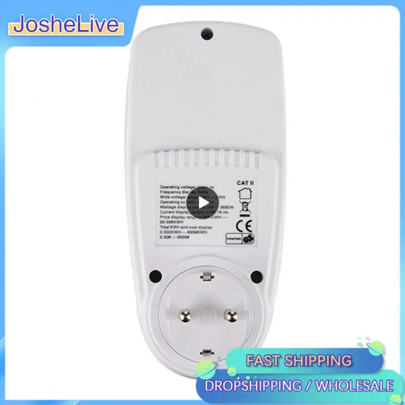 

NEW LCD Energy Meter Wattmeter Monitoring Device Wattage Electricity Kwh EU US FR BR UK Plug Power Measuring Outlet Analyzer