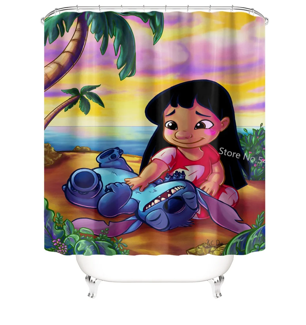 Водонепроницаемая шторка для душа из полиэстера с принтом |