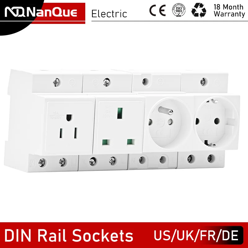

DIN-рейка 30 PT31 AC230V 110V 13A 15A 16A, огнестойкая медь, стандарт Германии, Франции, Великобритании, США, многофункциональная