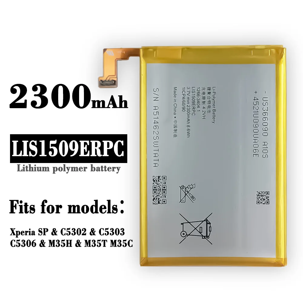 

Original LIS1509ERPC Battery For Sony Xperia SP M35h HSPA LTE C5302 C5303 C5306 c530x 2300mAh