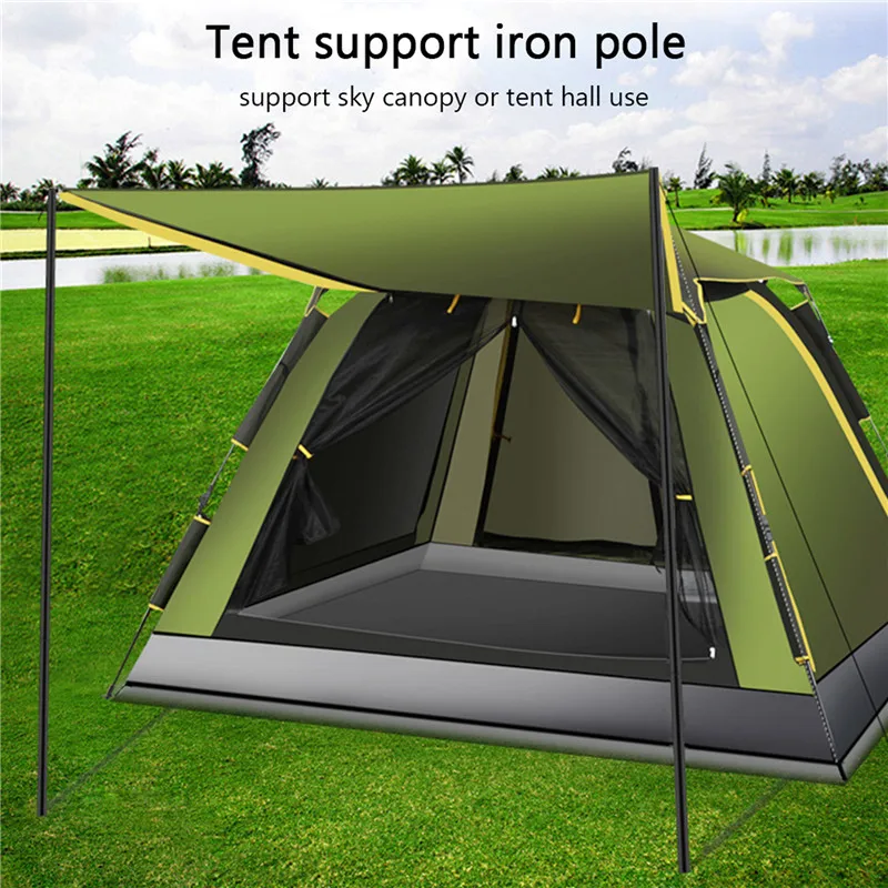 

Tent Awning Pole Folding Zinc Plated Iron Tube Canopy Rod Outdoor Camping Accessories
