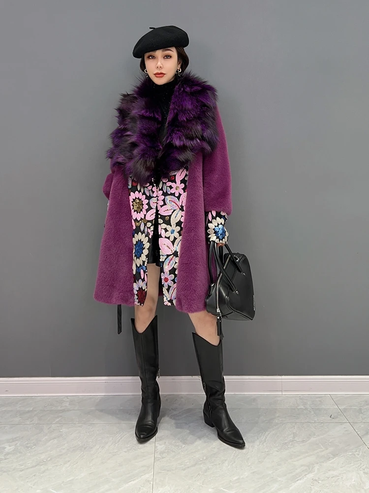 

SuperAen 2022 Winter New Korean Fashion Trend Thick Fur Coat Joker Temperament Female Loose Jacket Women